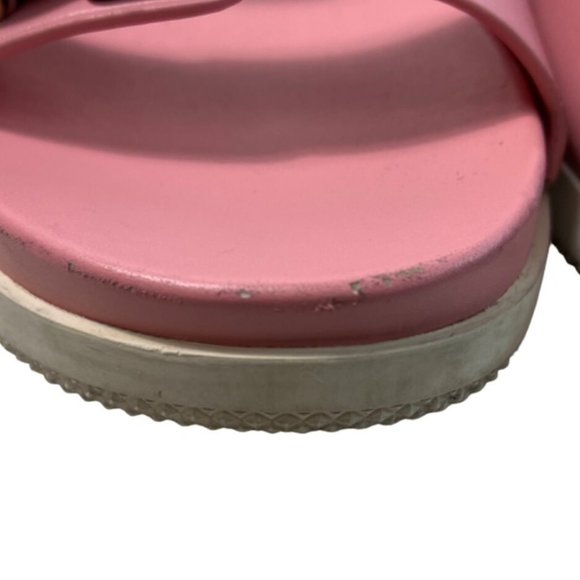 Coach Women’s Pink Double Buckle Sliders Sandazls Sz 6 - Picture 10 of 11